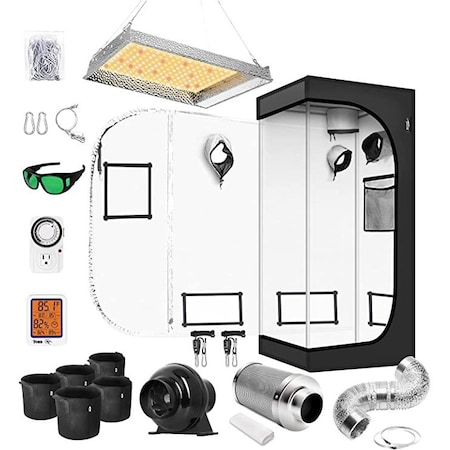 Ipower Grow Tent Kit Complete Full Spectrum LED Plant Light Lamp Indoor GLKITXXS4AL600CCMPT11A